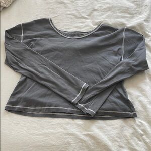 Gray Brandy Melville Long Sleeve Women's Top
